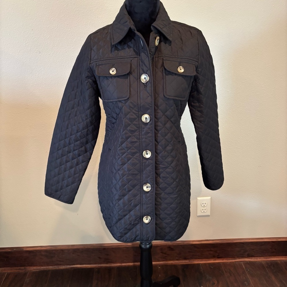Chicos Quilted Black Jacket, Chico 0,Chore Barn Everyday Classic Staple Layering